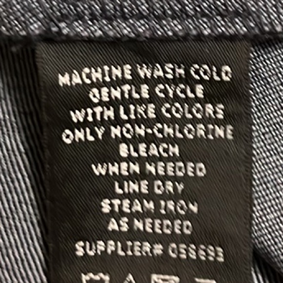 W. Work to Weekend, Belt Loops, 3-Button Down Wrap Jean Skirt, Size 14 - Picture 6 of 6